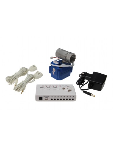 Wasserstop 8 als komplettes set: Steuereinheit, 2 Sensoren, Absperrventil (3/4", DN20) und Netzteil