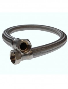 Panzerschlauch 100cm mit Edelstahlanschlüssen 2