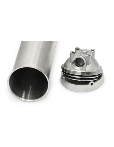 Wasserfiltergehäuse, Edelstahl V2A mit Halterung zum Untertisch Einbau