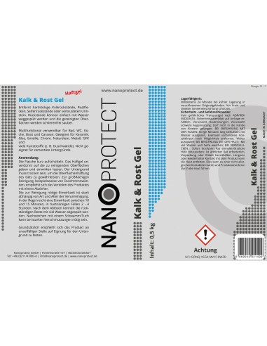 Eisen Kalk und Rost Gel