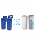 Järnfilter Duo med aktivt kolfilter 2-stegs dricksvattenfilter