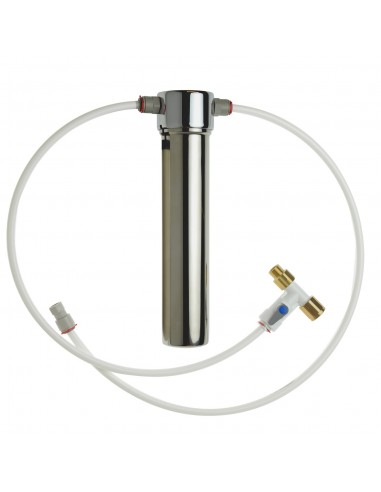 QuellKLAR KS 400 Untertisch-Wasserfilter aus Edelstahl (ohne Filterpatrone)