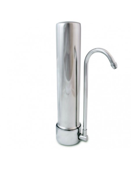 QuellKLAR KS 430 Tisch Wasserfilter aus Edelstahl - Wasserhahnfilter