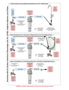 Anschluss-Set für 3/8" Einsteckverbinder Push-Fit und Doulton Untertisch Filteranlagen 2