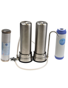 Von links nach recht:
Aktivkohlefilter (AF 35), KS 530 erster Filtervorgang, KS 530 zweiter Filtervorgang, Ulterfilter (UF500)