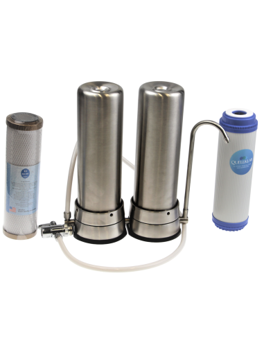 Von links nach recht:
Aktivkohlefilter (AF 35), KS 530 erster Filtervorgang, KS 530 zweiter Filtervorgang, Ulterfilter (UF500)