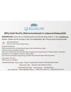 800g Soda (Natriumcarbonat) in der Tüte von Quellklar.de 2