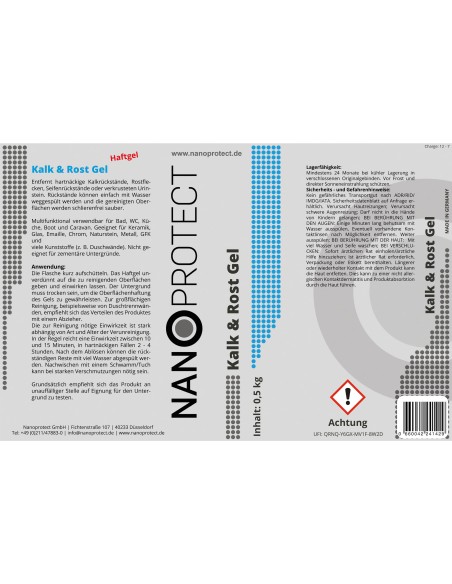 Eisen Kalk und Rost Gel