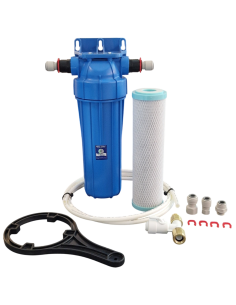 SET Blue 10" mit 2in1 Aktivkohle- und Ultrafilter AFUF500 mit Anschluss-Set 2