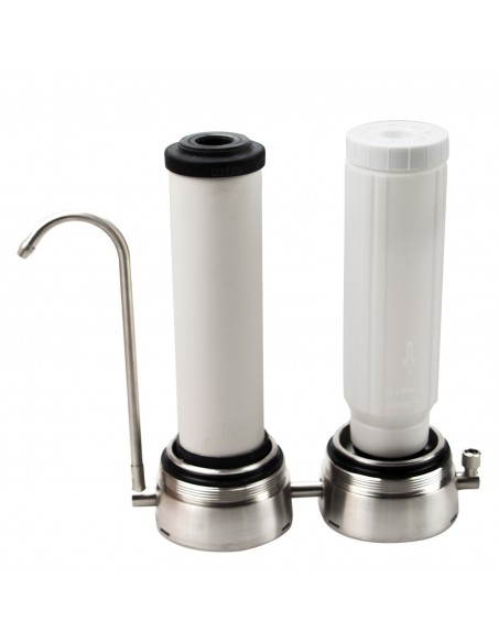 Nitrat-Duo UP Auftischfilter in Edelstahl