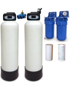 T8 Rückspülbarer Eisen- Mangan Druckfilter groß mit Be- und Entlüftung, mit Juraperle-Entsäuerungsfilter