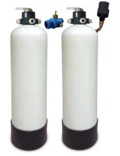 B6 Rückspülbarer Eisen- Mangan Druckfilter groß mit Be- und Entlüftung, mit Juraperle-Entsäuerungsfilter